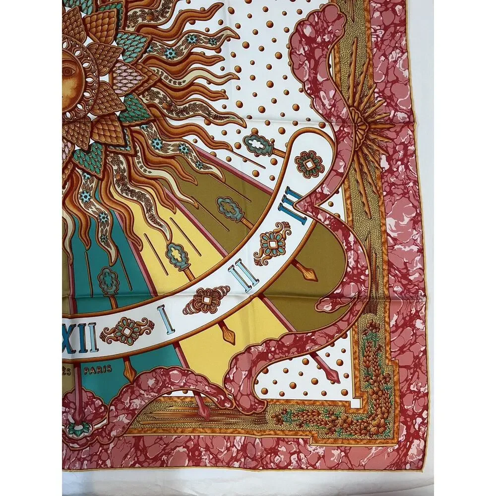 Hermès Gloria Soli Scarf 100% Silk 35.5”x35.5” NEW NWT Sun Old Money Luxury